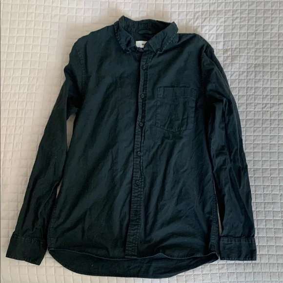 Buck Mason Black Button Down Shirt, Small - Picture 1 of 9